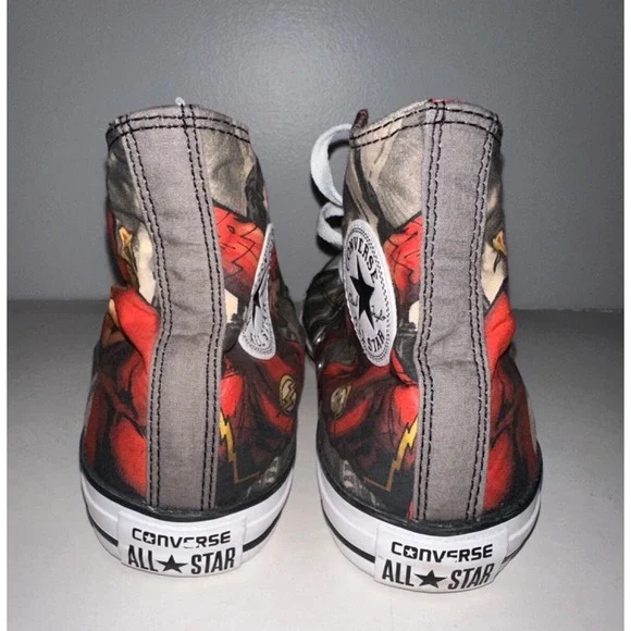 RARE VTG Converse High Top The Flash Gordon DC Comic Unisex Shoe SneakerSZ 7/9